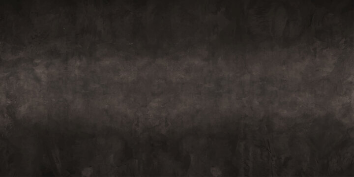 A dark vintage chalkboard background with a grungy black and white stone texture featuring aged chalk dust on a blank old wall surface for a dirty textured design backdrop