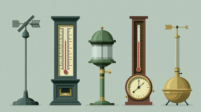 Vintage Weather Instruments: Antique Barometers and Thermometers for Retro Home Decor