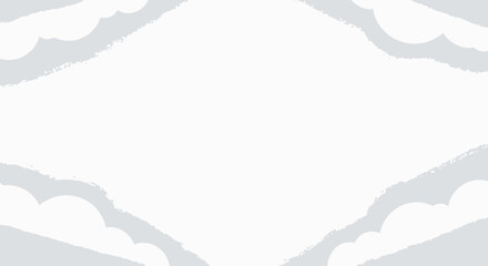 Obraz premium Abstract cloud border frame on white background