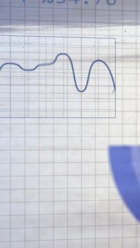 Vertical video: % change starting plot wave shifting chevron moving bits appearing showing trend