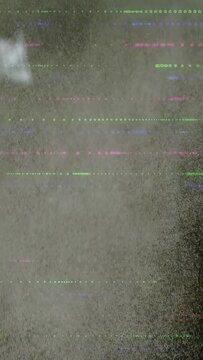 Vertical video: Mist plume drifting vertical streaks causing sensor noise RGB scan lines appearing