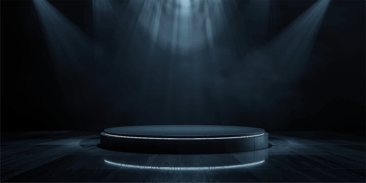 Isolated kitchen cookware with empty metal pan, bowl and dishes on white background under spotlight stage