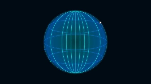 Premium Holographic Globe Animation in 4K