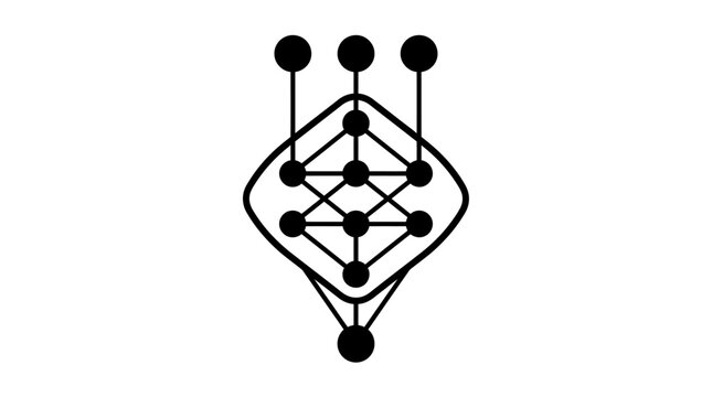Geometric Network Structure Diagram Symbol.