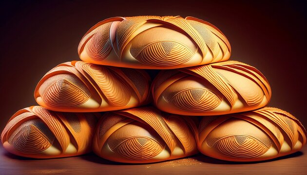 geometric patterns in stacked bakery bread ultra realistic bakery displays tips for creating bread art stunning designs with loaf stacking