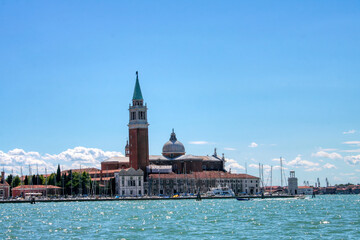 Fototapeta premium San Giorgio Maggiore Church and Campanile Across the Venetian Lagoon in Venice Italy