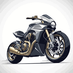 Obraz premium Modern Custom Motorcycle Design with Aggressive Styling.