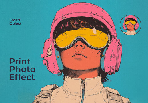 Retro Old Print Photo Effect