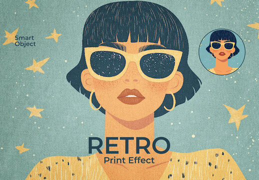 Retro Old Screen Print Photo Effect
