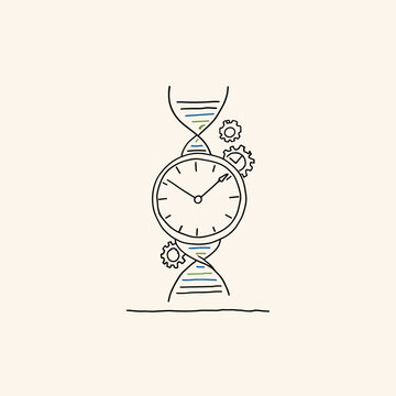 DNA Helix Transforming into a Gilded Epigenetic Aging Clock