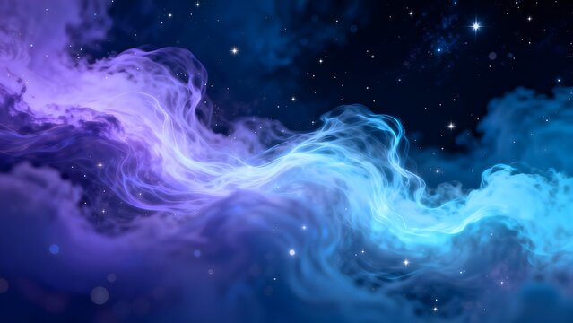 Cosmic nebula with stars