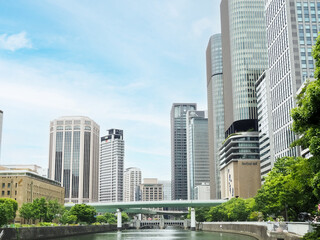 Obraz premium 大阪市北区中之島の風景