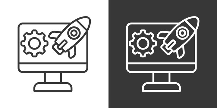 Exploit Deployment Icon Set Vector Collection Isolated In Black And White