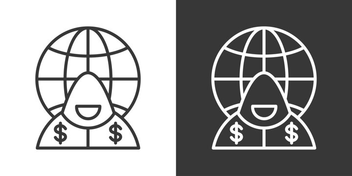 Crypto Hijack Icon Set Vector Collection Isolated In Black And White