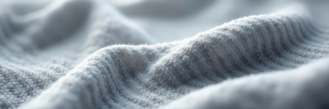 Subtle gray & white striped knit, luxurious texture , fabric, design