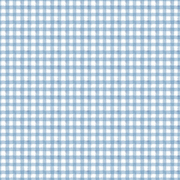 Watercolor checkered seamless pattern .
Hand painted texture with blue criss-cross lines .
