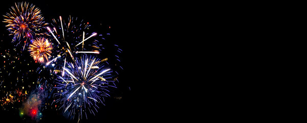 Fototapeta premium Fireworks Greeting Card