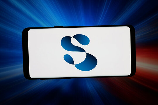 Stuttgart, Germany - 05-08-2026: In this photo illustration, the logo of US pharma company SIGA Technologies Inc. is displayed on a smartphone in front of abstract background on computer screen.