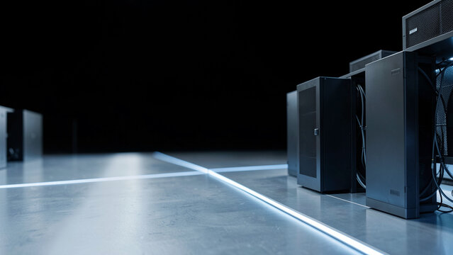 Modern Gaming PC Hardware Setup with Blue Lighting