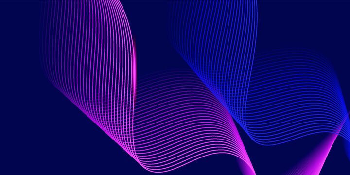 Abstract background with flowing lines. Dynamic waves. Vector illustration.