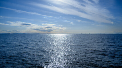 Fototapeta premium Calm Sea and Expansive Sky Landscape