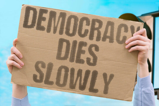 "Democracy Dies Slowly" Voter disengagement accelerates when trust in election counting collapses. ELECTIONS. TRUST. COUNTING. DISENGAGEMENT. PUBLIC.