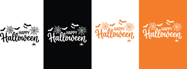 Halloween greeting design variations © MDABDUL