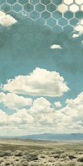 Obraz premium Stunning Pastel Sky Over a Serene Desert Landscape with Open Meadow and Soft Horizon Lines