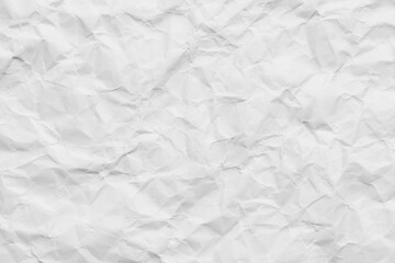 Naklejka premium White crumpled paper texture background for design and decoration.