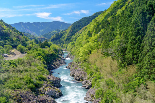 八百とどろ 四万十川水系の急流と奇岩が織りなす渓谷風景