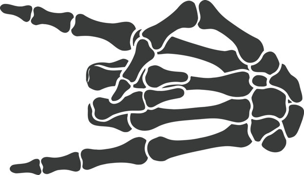 Stylized Skeleton Hand Illustration