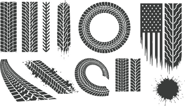 Variety of Tire Tread Patterns and Graphics
