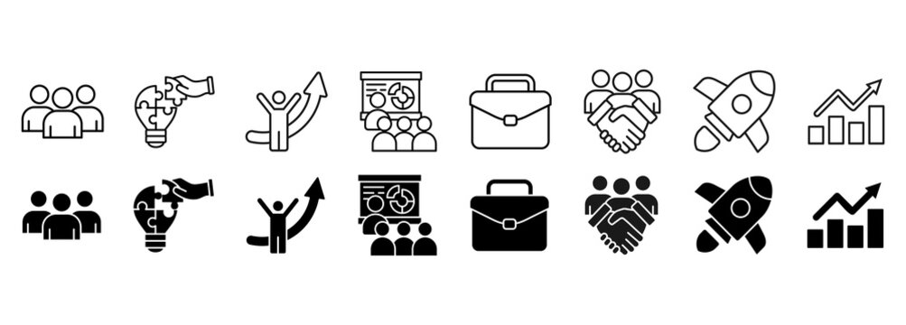 learn and lead icon set. vector illustration. 