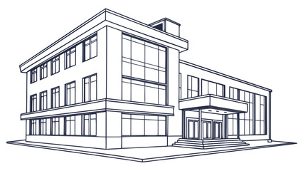 Fototapeta premium 3d render of a building