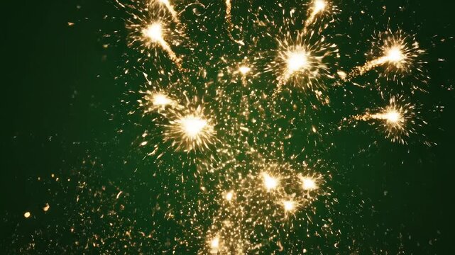 Sparks flying against dark green background symbolizing the limitless potential of digital design