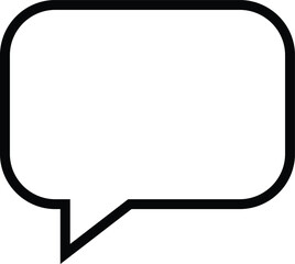 Fototapeta premium Empty chat bubble icon representing communication messaging discussion and conversation interface isolated on transparent background.