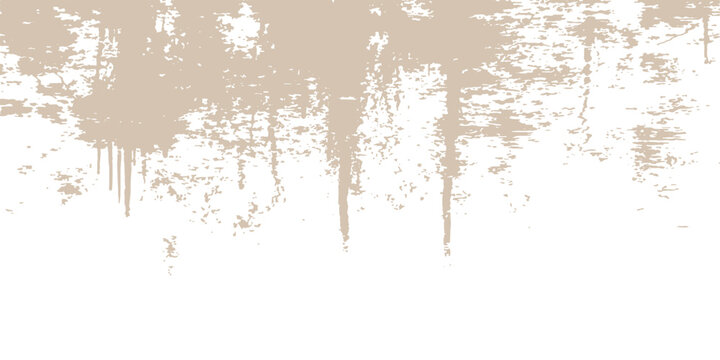 Abstract vintage design featuring a black ink splash and dirty grunge texture pattern on an old paper background with a silhouette tree vector illustration and paint splatter border frame