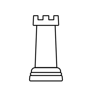 chess piece - white rook figure