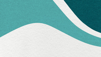 White abstract fluid wavy layered textured paper background with cyan teal flowing curved waves with copy space for banner © nikol85