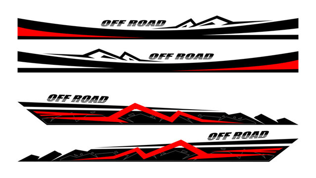 car wrap design racing geometric stripes vehicle wrap stickers.