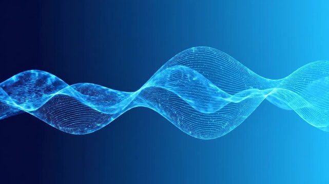 Blue wave pattern on gradient background ideal for sleek commercial backgrounds and title sequences