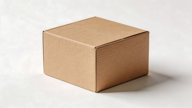 A mock-up of a cardboard box against a white background, to highlight the packaging design.