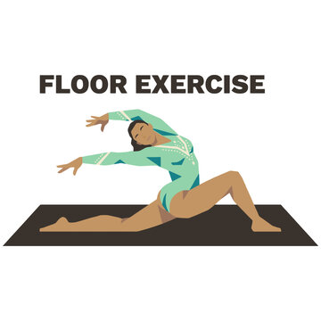 woman doing yoga exercise in vector format