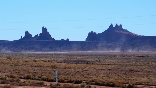 Barber Peak, a volcanic plug located on Navajo Nation land in San Juan County, NM