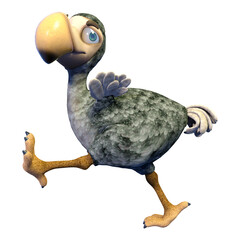 3D rendering cartoon dodo bird isolated on white background © photosvac