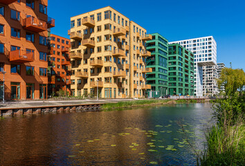 Westerpark West Amsterdam futuristic architecture in modern urban development district © Milos