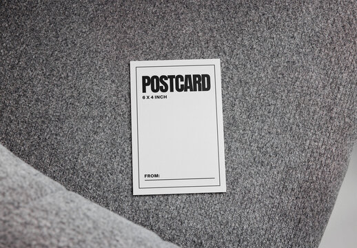 Mockup Of Customized Post Card