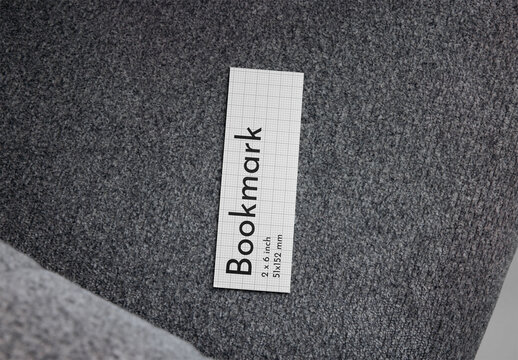 Mockup Of Customized Bookmark