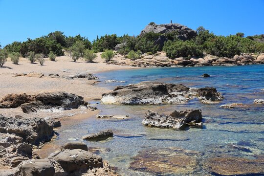 May in Crete island in Greece. Beach in Paleochora (also known as Palaiochora).