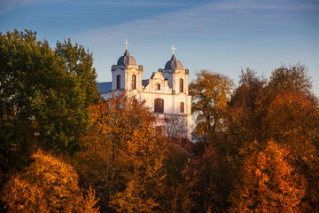 Obraz premium Old church in Mscislau (Belarus) in the evening